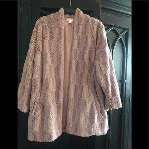 Faux fur jacket coat  blush exhilaration small 4 6